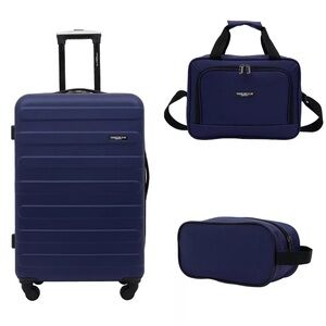 ✈️Travelers Club Austin Piece Hardside Luggage Set SPINNER TRAVEL LUGGAGE SET
